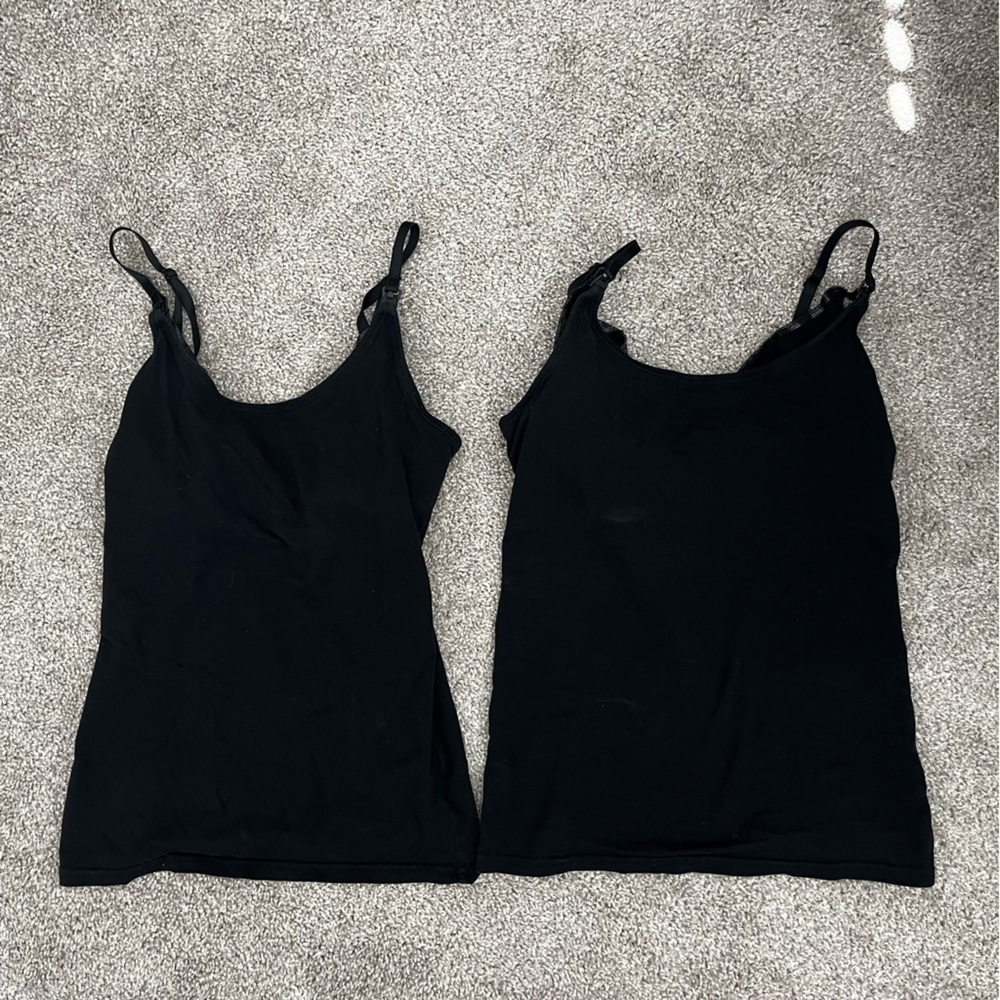 Set of 2 Nursing tank tops - Old Navy XS Black